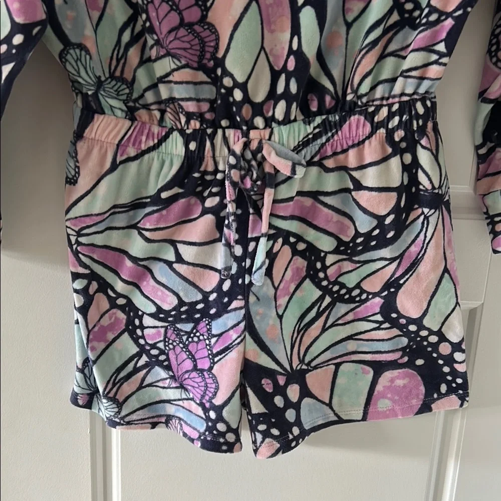 Justice Butterfly Print Girls Romper
